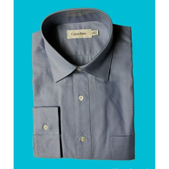 Calvin Klein Other - Calvin Klein Designer's Men's Long Sleeve Blue Dress Shirt 16"  34" x 35" NEW